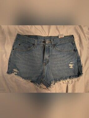 Wrangler Frayed Hem Light Blue Women's Denim Jeans Size 30